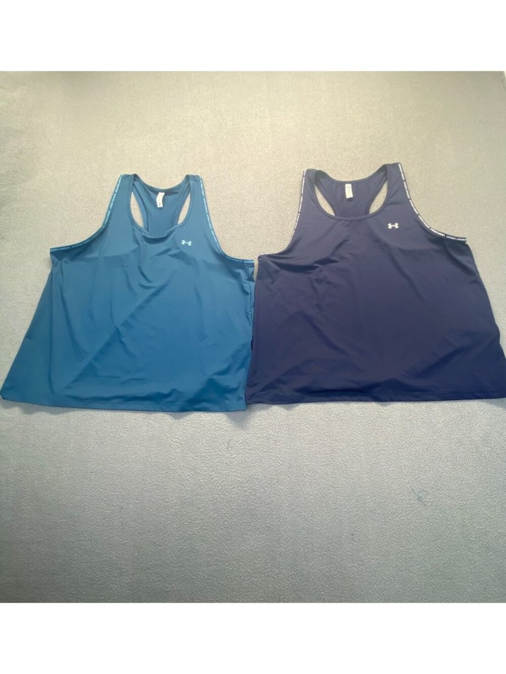 Under Armour Women's Tech Knockout Tank Top Midnight Navy/Green Size 2XL/2TG NEW
